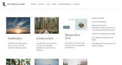 Desktop Screenshot of minimalismus-leben.de