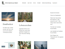 Tablet Screenshot of minimalismus-leben.de